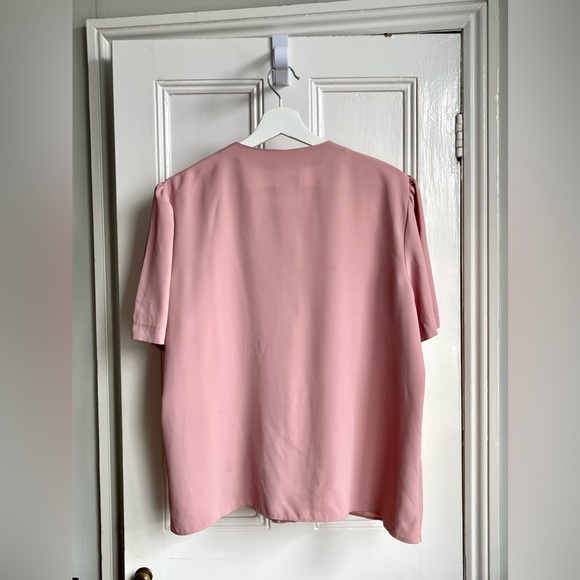 C&A Vintage Blouse UK 18 Pink/Cottagecore/Royalcore/Ethereal/Fairycore/Angelcore - Picture 3 of 11